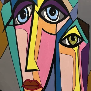 Visage en équilibre