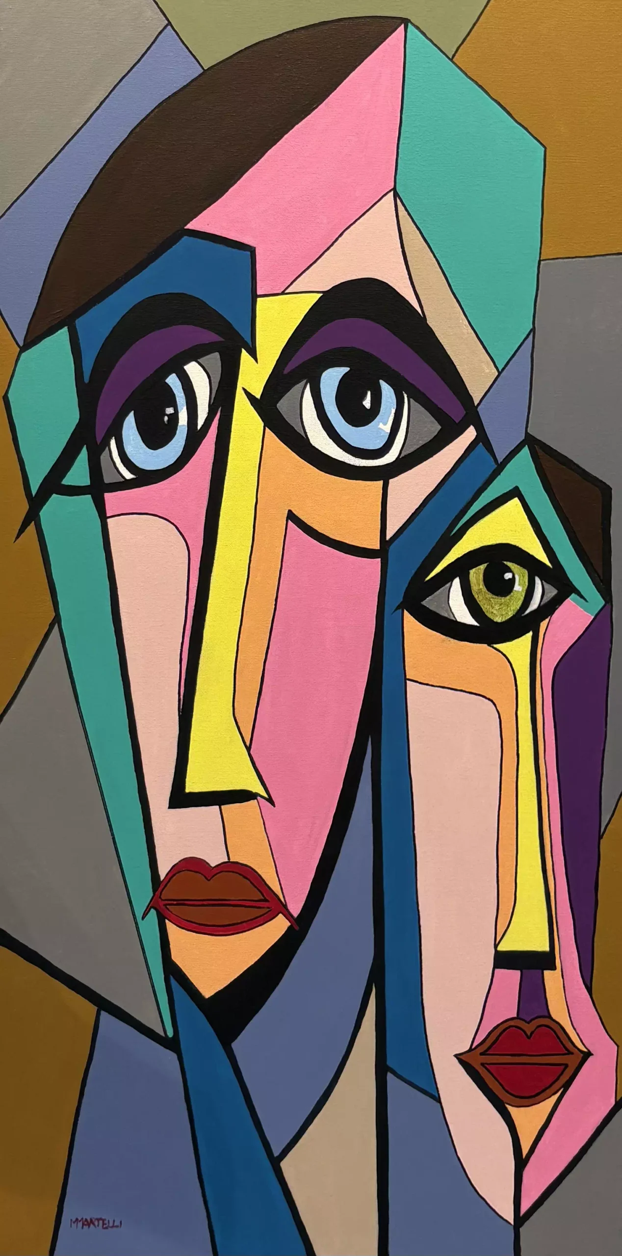 Visage en équilibre