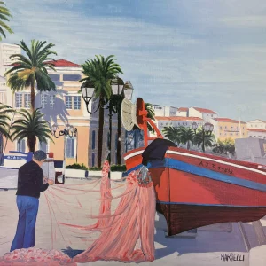Pêcheur devant la Mairie d'Ajaccio